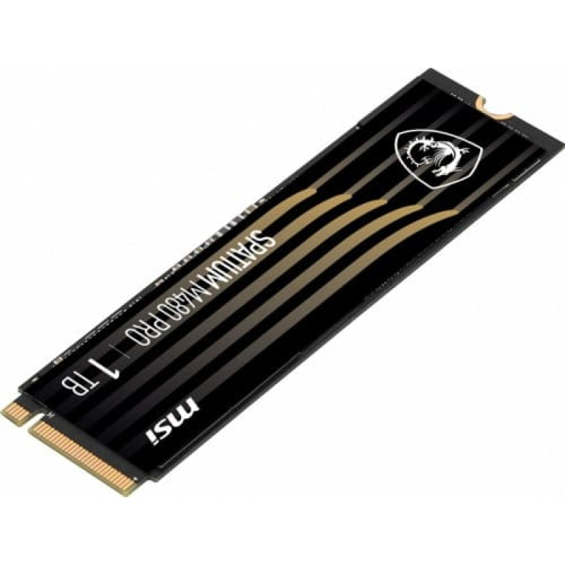 MSI SSD|MSI|SPATIUM M480 PRO|1TB|M.2|PCIe Gen4|NVMe|3D NAND|Write speed 6000 MBytes/sec|Read speed 7400 MBytes/sec|2.15mm|TBW 700 TB|MTBF 1600000 hours|S78-440L1G0-P83