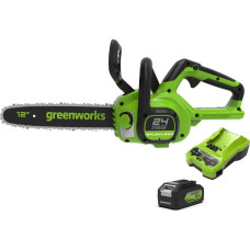 Greenworks Piła łańcuchowa Greenworks 24V , zestaw ładowarka + aku 4Ah (GD24CS30K4)