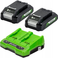 Greenworks 24V 2xakumulator 4 Ah + ładowarka dual Greenworks GSK24B4X