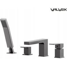 Valvex bateria wannowa 4-otworowa z akcesoriami ARS, gun metal 2420590