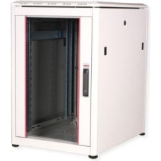 Roline 19-calowa szafa sieciowa Pro 16 U, 600x800 WxD, szklane drzwi, szary