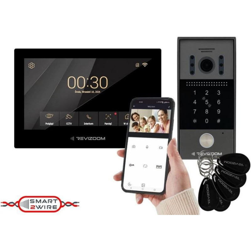 Commax Wideodomofon REVIZOOM RM-T273HD BLACK/RC-212HD-CK1