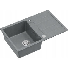 Graniteq Zlewozmywak GraniteQ MORGAN 111 GraniteQ zlewozmywak silver stone z syfonem Push To Open 1-komorowy z/o/ elementy stal szlachetna