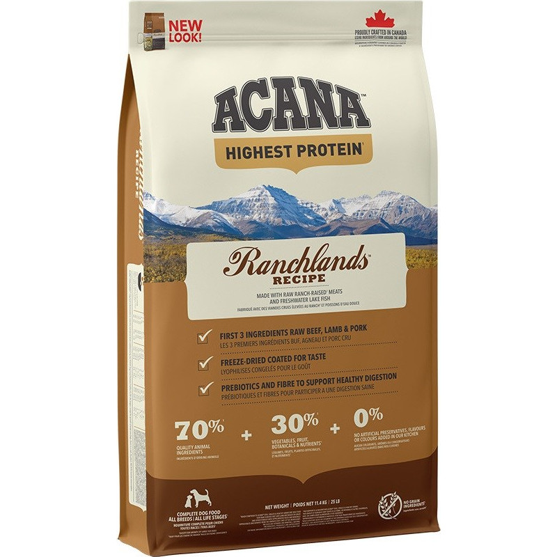 Acana Highest Protein Ranchlands - dry dog food - 11,4kg