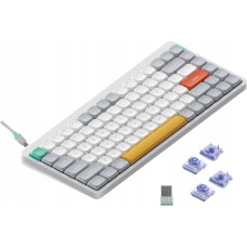 Nuphy - Air75 V2 Wireless Mechanical Keyboard - Bezprzewodowa Klawiatura Mechaniczna Slim Ionic White Wisteria