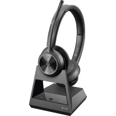 HP Słuchawki HP Poly Savi 7320 - Savi 7300 series - Headset - On-Ear - DECT - kabellos - USB-A uber DECT-Adapter - Schwarz - Zertifiziert fur Microsoft Teams, UC-zertifiziert