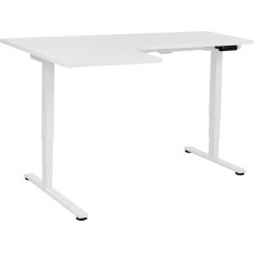 Beliani Biurko Beliani Biurko narożne lewe regulowane elektrycznie 160 x 59 cm białe DESTINES