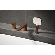 Celto 4525-210-34 / KFA / MALAGA /  BATERIA WANNOWA , 3-OTWOROWA, STOJĄCA, PVD BRUSHED ROSE GOLD /