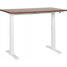 Beliani Biurko Beliani Biurko regulowane elektrycznie 120 x 72 cm ciemne drewno z białym DESTIN III
