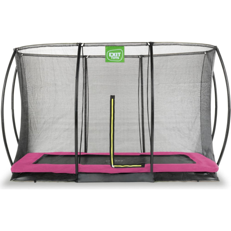 Exit Silhouette zemes batuts 244x366cm ar drošības tīklu - rozā