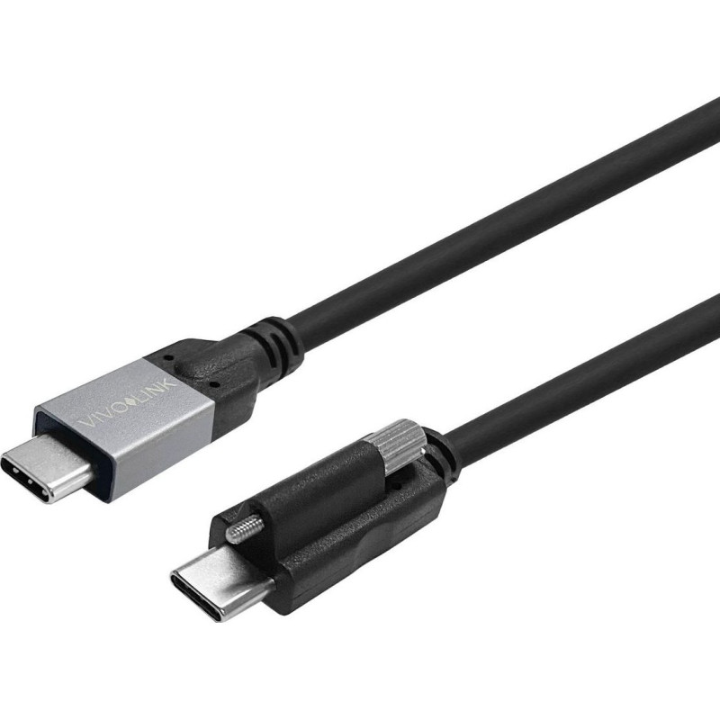Vivolink Kabel USB VivoLink USB-C - USB-C 7.5 m Czarny (USB-C Screw to USB-C Cable)