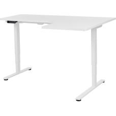 Beliani Biurko Beliani Biurko narożne prawe regulowane elektrycznie 160 x 59 cm białe DESTINES