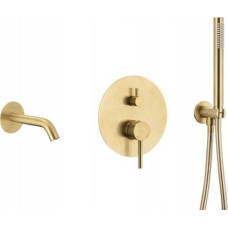 Noname Bateria bidetowa 5039-401-31 / KFA / MOZA /  ZESTAW WANNOWY PODTYNKOWY Z BATERIĄ 3 FUNKCYJNĄ, ZŁOTY SZCZOTKOWANY PVD /