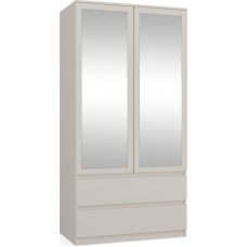 Topeshop Duża szafa z lustrem, Malwa, 90x50x180 cm, kaszmir