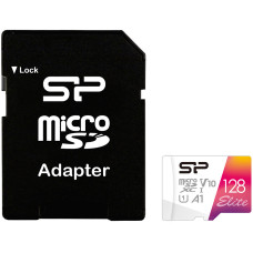 Silicon Power карта памяти microSDXC 128GB Elite + адаптер