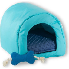 Go Gift Dog and cat cave bed - blue - 40 x 33 x 29 cm