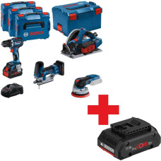 Bosch .COMBO KIT 18V (GSR 18V-90C + GKT 18V-52GC + GST   18V-155 SC + GEX 18V-125) 1xPC4,0Ah 2xPC5,5Ah ...