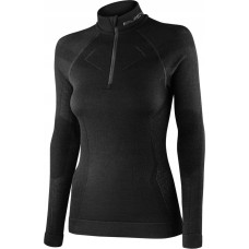 Brubeck LS1609W Bluza damska z kr�tkim ekspresem EXTREME MERINO czarny XL