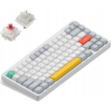 Nuphy - Halo75 v2 Wireless Mechanical Keyboard - Bezprzewodowa Klawiatura Mechaniczna Ionic White Silent Red Clear-Top