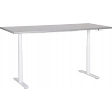 Beliani Biurko Beliani Biurko regulowane elektrycznie 180 x 72 cm szaro-białe DESTIN IV