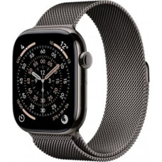 Apple Watch Series 11 GPS + Cellular 42mm Slate Titanium Case with Slate Milanese Loop