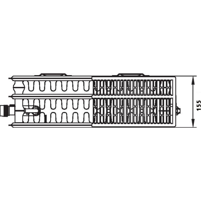 Kermi Grzejnik KERMI V 33/900/1200  lewy Z ZAWIESZENIAMI 2906WGrzejniki stalowe V33