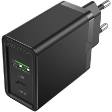 Vention Wall charger EU USB-A(18W) USB-C(20W) Vention FBBB0-EU 2.4A PD3.0 (black)