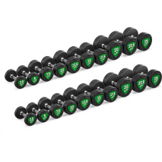 Upform Komplekts Poliuretāna hanteles komplekts 2,5-25kg (svara solis 2,5kg) 275kg – UpForm