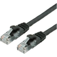 Value VALUE - Patch- Cable - RJ- 45 (M) to RJ- 45 (M) - 5 m - UTP - CAT 6a - shaped, without Haken - black, RAL 9011 (21.99.1465)