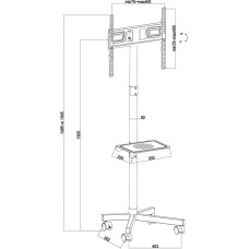 Maclean MC-949 TV Cart, Stand, Professional,32-55