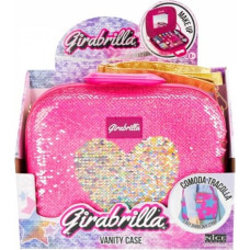 Nice Make up suitcase Girabrilla pink with gold