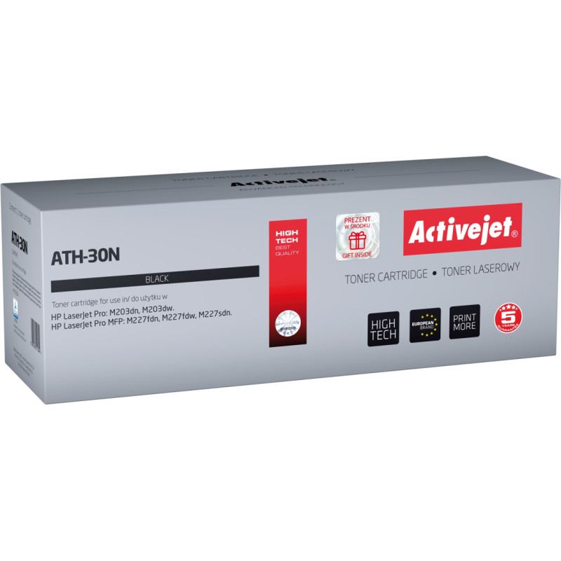 Activejet ATH-30N toner (replacement for HP 30A CF230A; Supreme; 1600 pages; black)