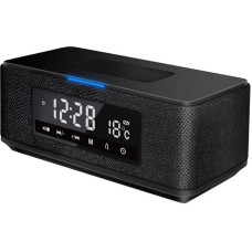 Platinet wireless speaker + clock radio + Qi charger Daily PMGQ15B, black