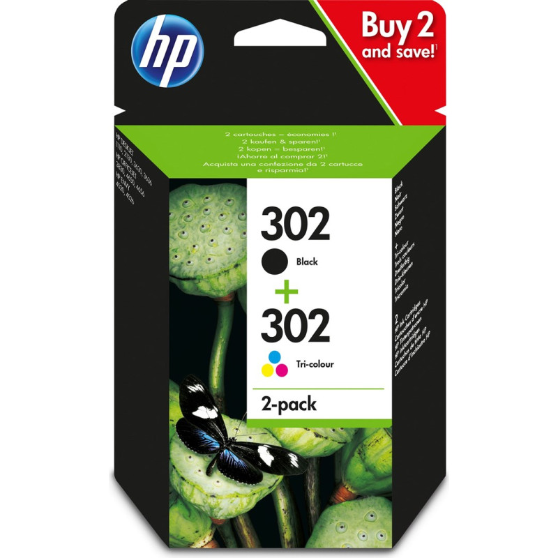 Hewlett-Packard HP 302 2-pack Black/Tri-color Original Ink Cartridges