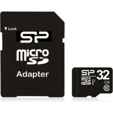 Silicon Power карта памяти microSDHC 32GB Class 10 + адаптер