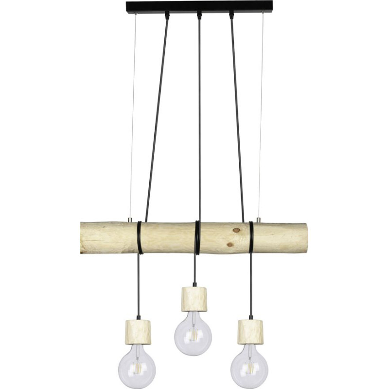 Spotlight Lampa wisząca Spotlight Lampa sufitowa kremowa Spotlight Trabo Pino drewniana 68315350