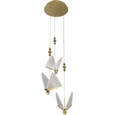 Light Prestige Lampa wisząca Light Prestige Light Prestige Mariposa LP-1715/3P lampa wisząca zwis elegancka designerska motyle 3x24W LED CCT 3000-4000-6000K złota