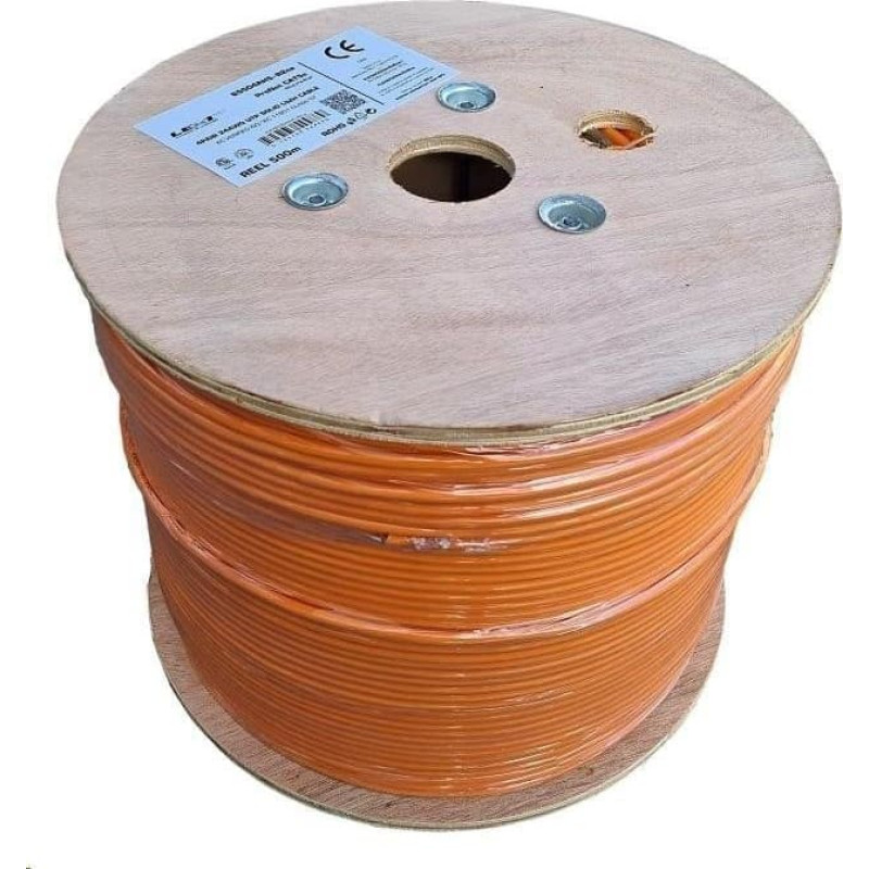 Lexi-Net UTP kabel LEXI-Net Cat5E, drát, LS0H (B2ca s1a,d0,a1), oranžový, 500m, cívka