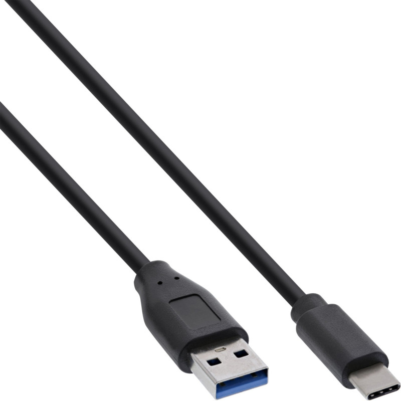 Inline Kabel USB InLine USB-A - USB-C 1 m Czarny (B-35711)