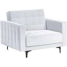 Beliani Fotel ABERDEEN Welur Jasnoszary