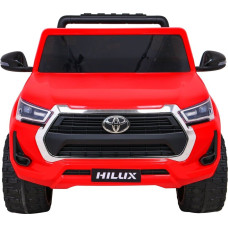 Triton Toyota Hilux na akumulator dla dzieci Czerwony + Napęd 4x4 + Pilot + 2 bagażniki + Radio MP3 + LED