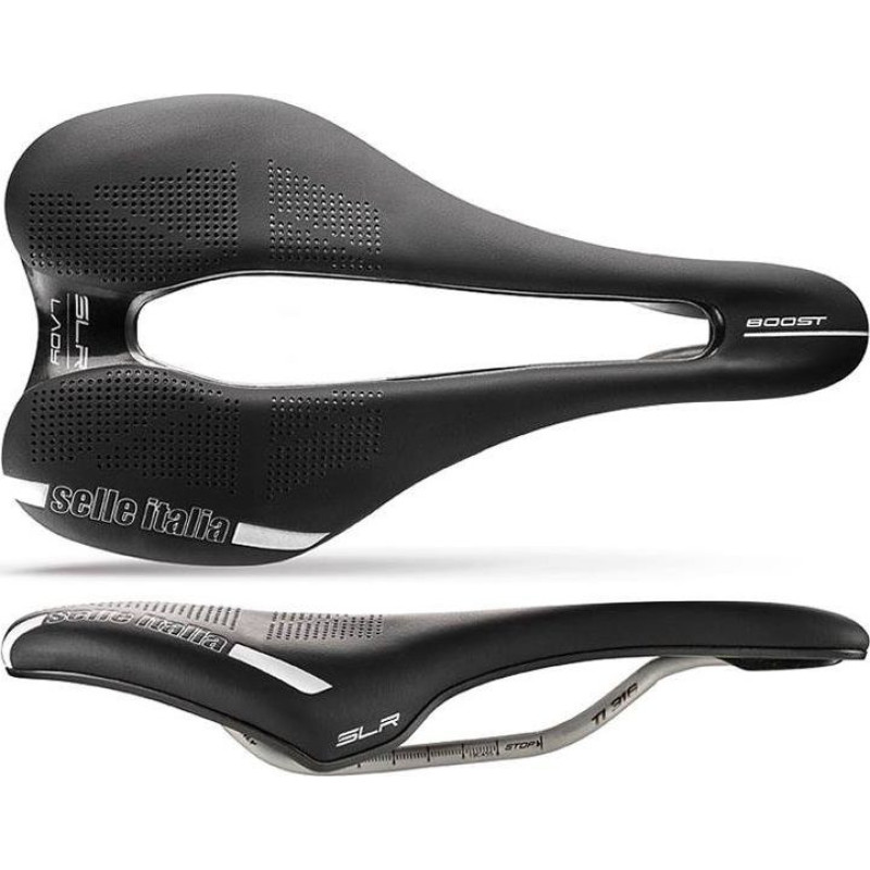 Selle Italia Siodło SELLE ITALIA SLR BOOST LADY SUPERFLOW S (id match - S3) ti 316 tube 7, fibra-tek, czarne (NEW)