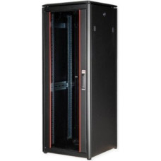 Roline 19-calowa szafa sieciowa Pro 32 U, 600x600 WxD, szklane drzwi, czarna