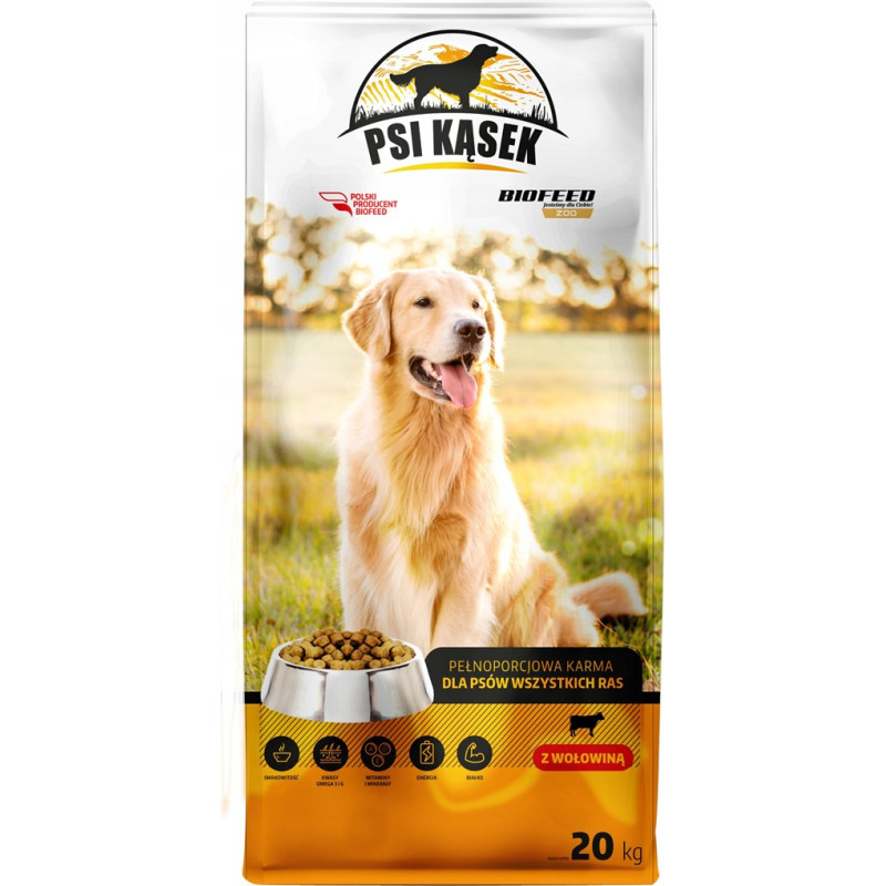 Biofeed Psi Kąsek Beef - dry dog food - 20kg