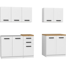 Topeshop ZESTAW MEBLI KUCHENNYCH SET 200 BIEL DĄB ARTISAN