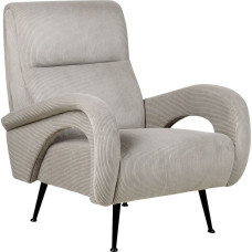 Beliani Fotel sztruksowy szary SVALOV