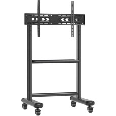 Techly Stojak Mobilny do Telewizora 60-86 Cali 68kg z Półką AV (ICA-TR533BK)