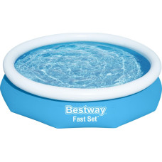 Bestway Bestway Fast Set above ground pool set, 305cm x 66cm, swimming pool (blue/white, with filter pump)