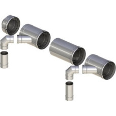 Termet Kaskada koncentryczna o150/200 z wyjściami 80/125 dla dwóch kotłów bez automatyki