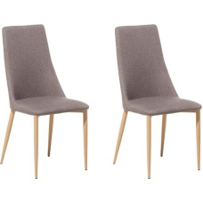 Beliani Zestaw 2 krzeseł do jadalni beżowoszary CLAYTON